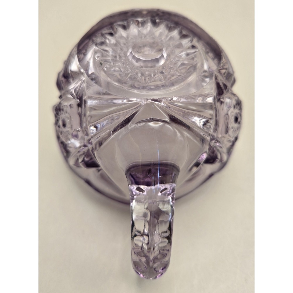 Lilac Crystal Cup Starburst Pattern. Hand Crafted 1990's (#19) - Picture 6 of 10